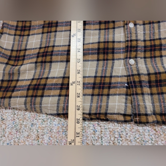 Plaid Men's Shirt in Brown and Tan - Picture 8 of 12